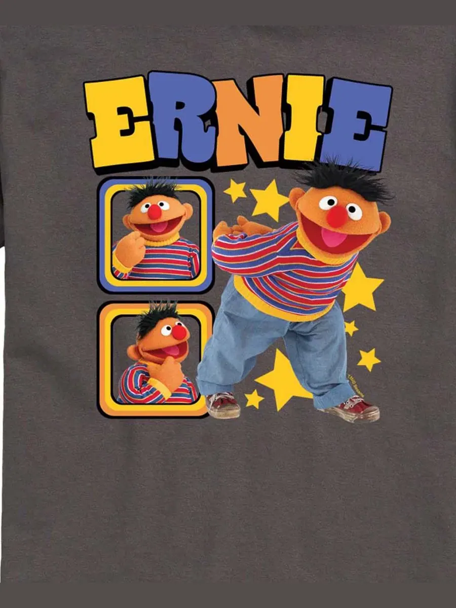 Футболка с коротким рукавом, с принтом Ernie Photos AIRWAVES — изображение 3 из 3, темно-серый