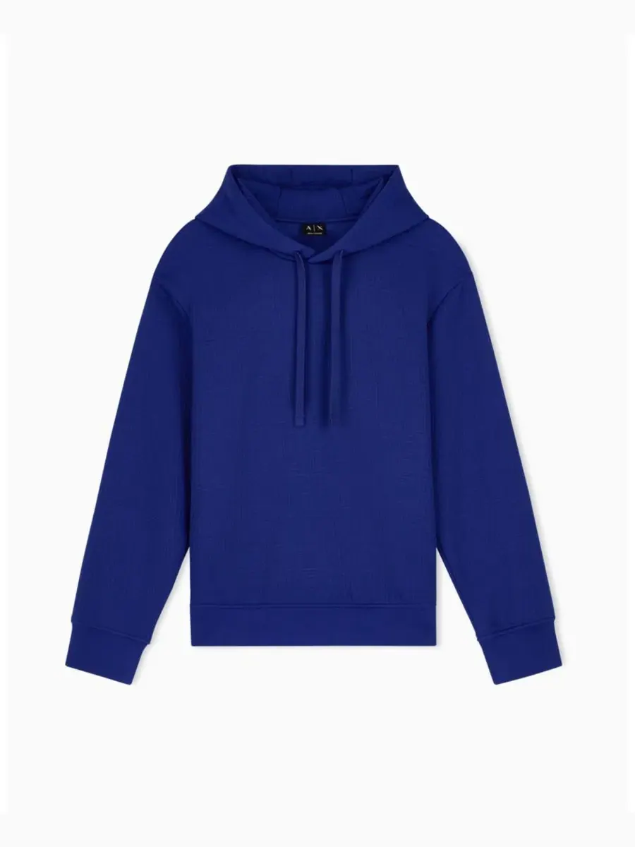 Худи с принтом All Over Logo A|X Armani Exchange — синий