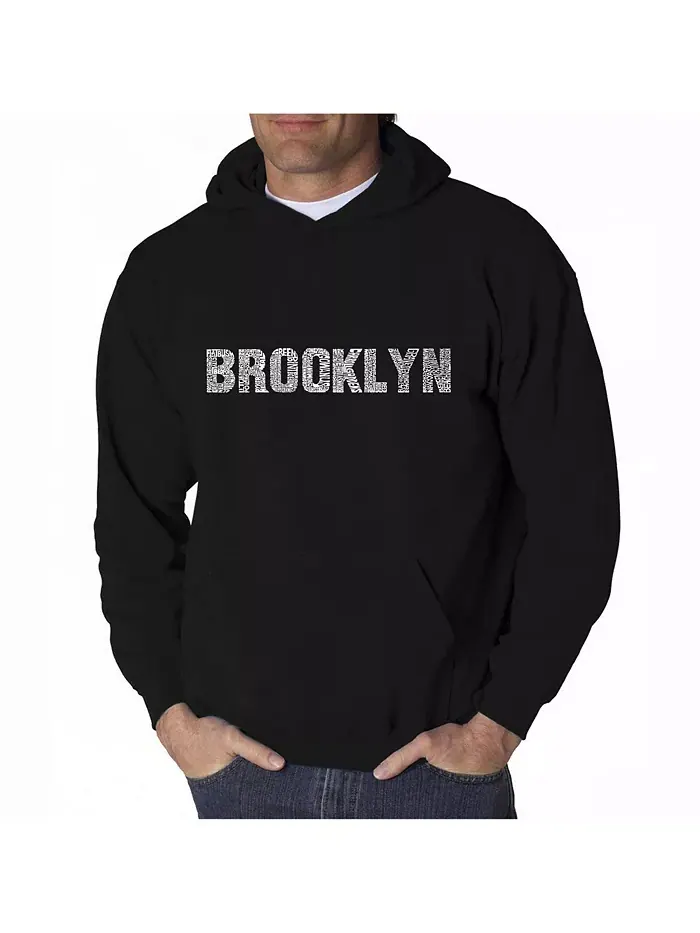 Мужская худи с принтом - Brooklyn Neighborhoods LA Pop Art — изображение 1 из 3, черный