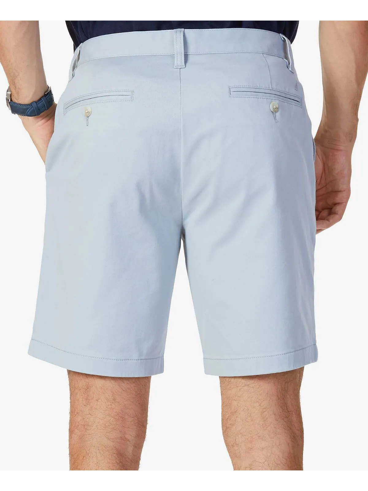 Эластичные брюки чинос classic-fit длиной 8,5 дюйма без защипов с плоским передом Nautica — изображение 2 из 4, мульти