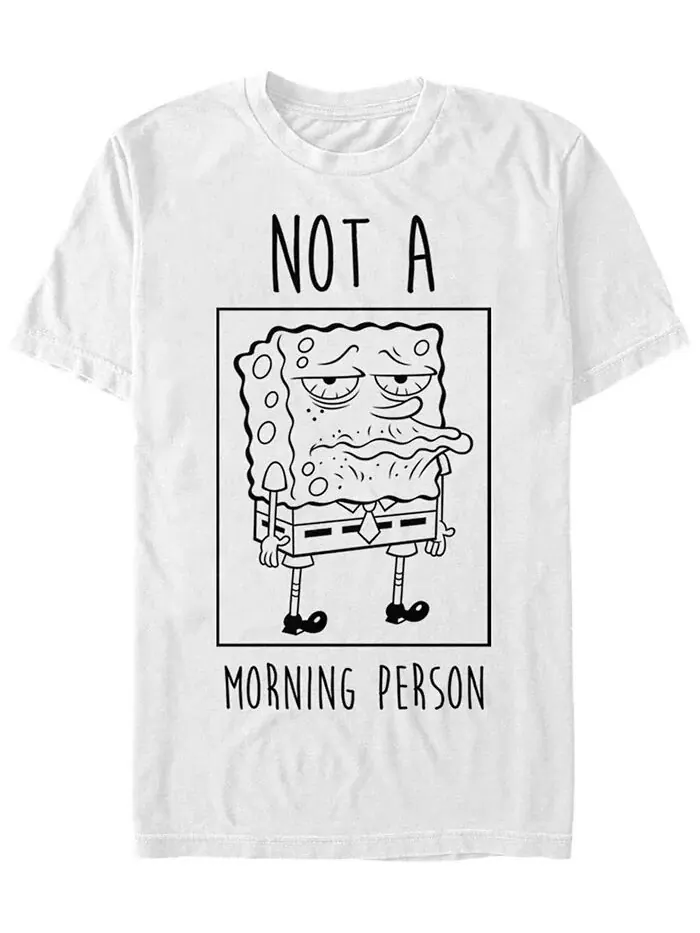 Футболка мужская Not A Morning Person с коротким рукавом и круглым вырезом Fifth Sun — изображение 1 из 1, белый