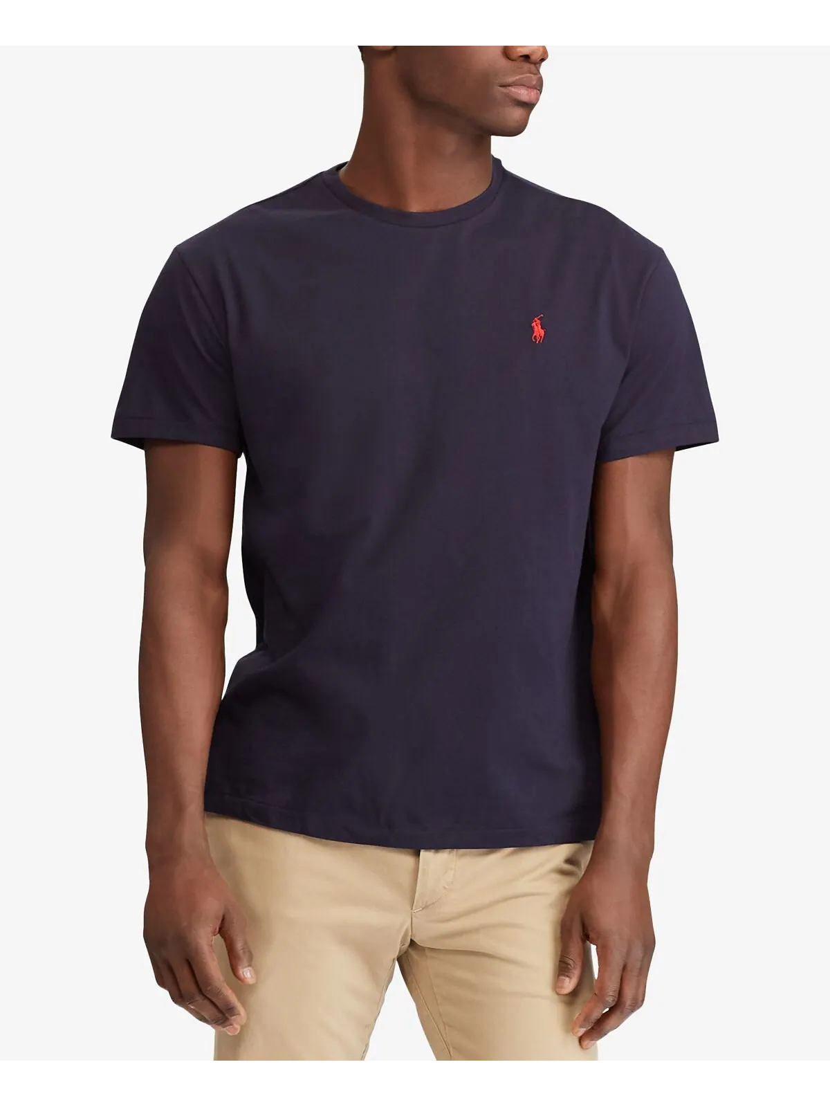 Мужская классическая футболка с круглым вырезом Polo Ralph Lauren — изображение 1 из 3, чернильный