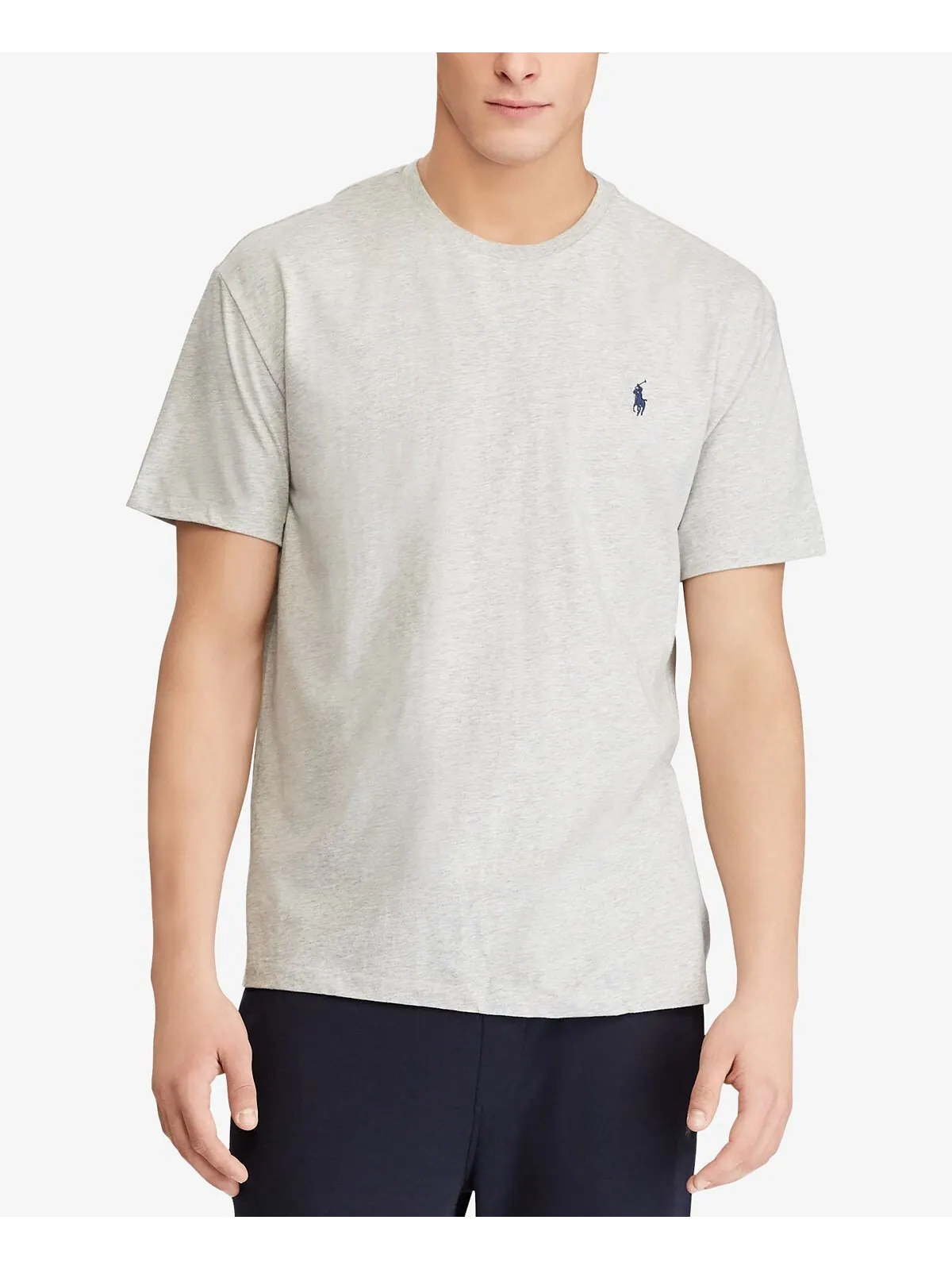 Мужская классическая футболка с круглым вырезом Polo Ralph Lauren — изображение 1 из 3, серый