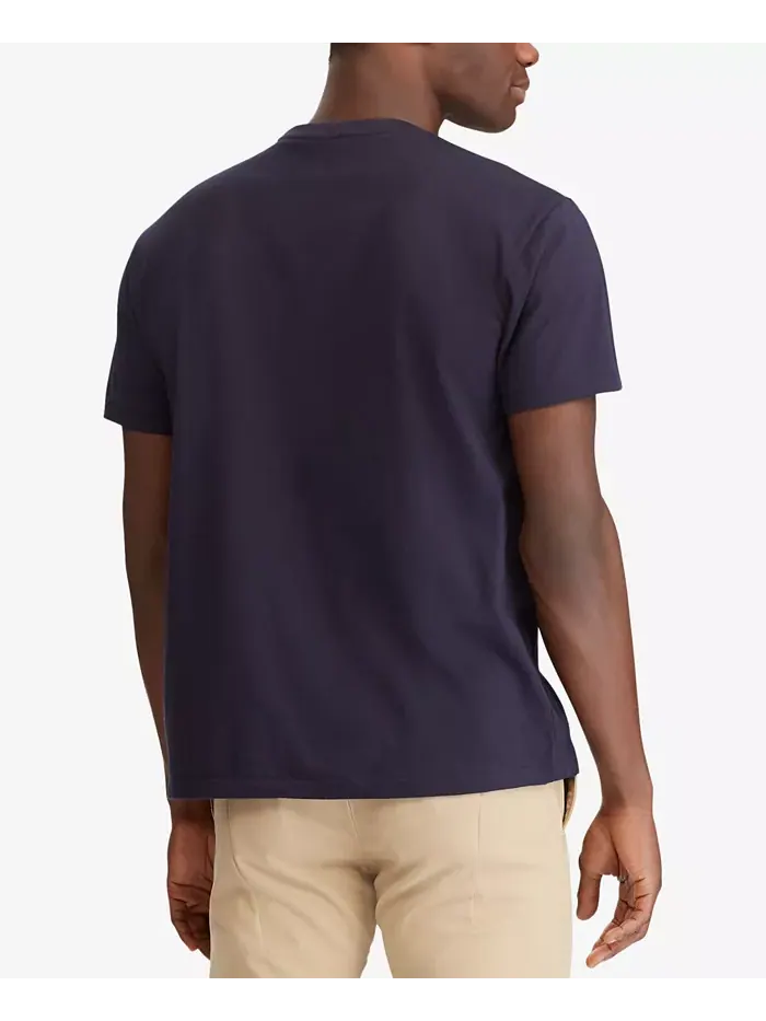 Мужская футболка классического кроя с круглым вырезом Polo Ralph Lauren — изображение 3 из 3, синий