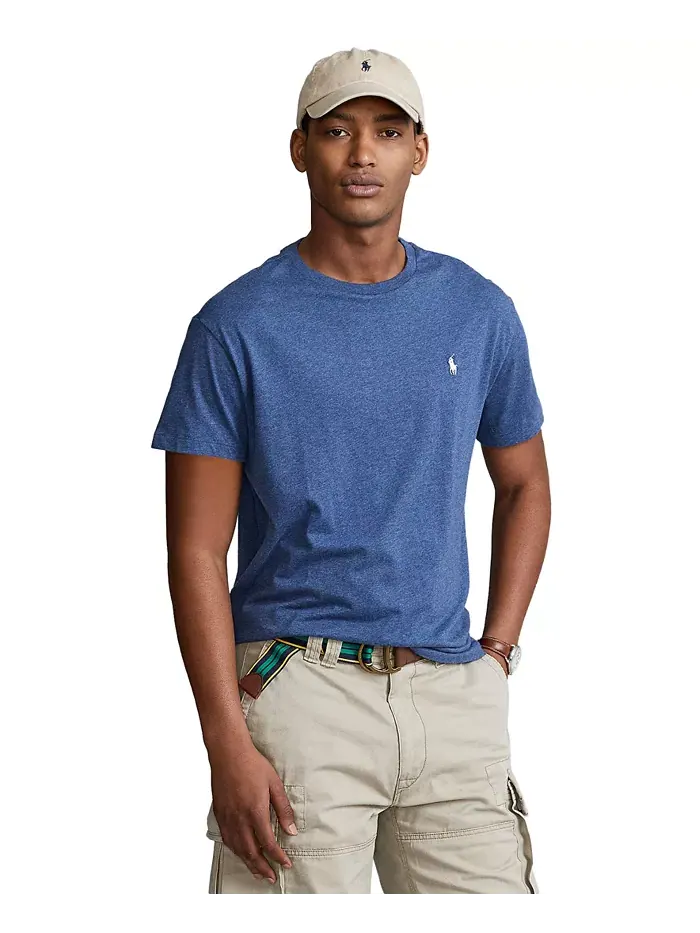 Мужская классическая футболка с круглым вырезом Polo Ralph Lauren — изображение 1 из 8, синий