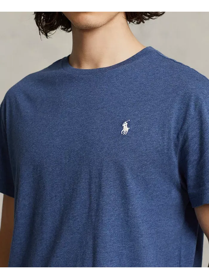 Мужская классическая футболка с круглым вырезом Polo Ralph Lauren — изображение 5 из 8, синий