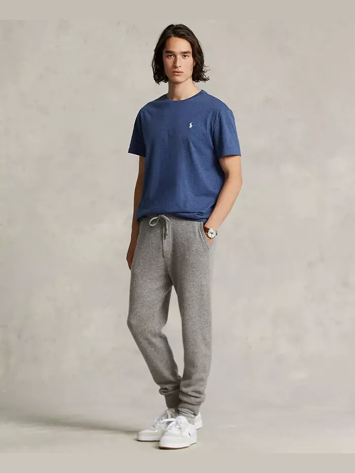 Мужская классическая футболка с круглым вырезом Polo Ralph Lauren — изображение 6 из 8, синий