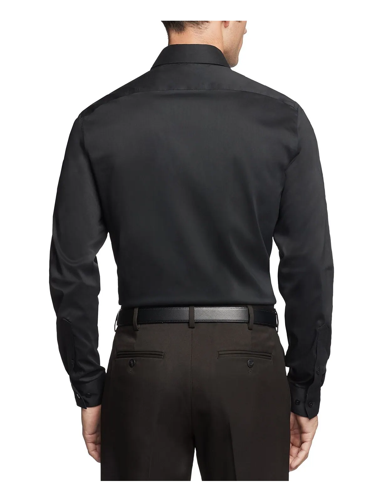 Мужская классическая рубашка slim fit с гибким воротником Van Heusen — изображение 2 из 3, черный