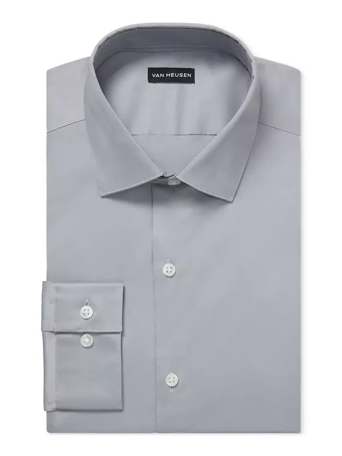 Мужская рубашка с воротником Flex Collar Slim Fit Van Heusen — изображение 3 из 3, серый