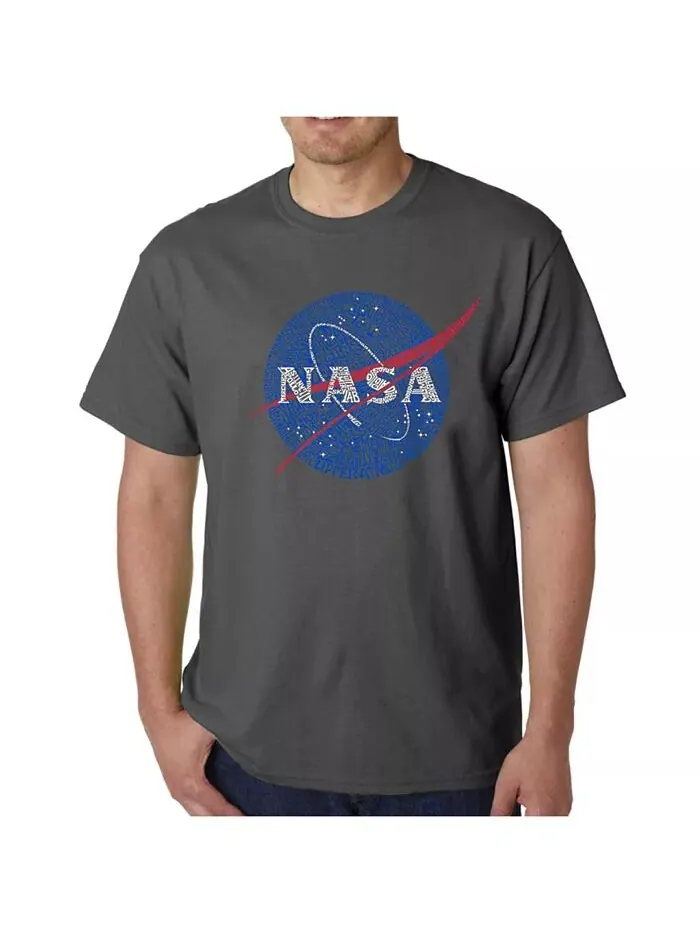 Футболка мужская Word Art - логотип Nasa Meatball LA Pop Art — изображение 1 из 2, серый