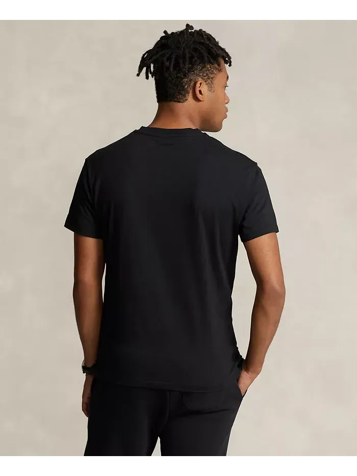 Мужская футболка с V-образным вырезом Classic-Fit Polo Ralph Lauren — изображение 3 из 7, черный
