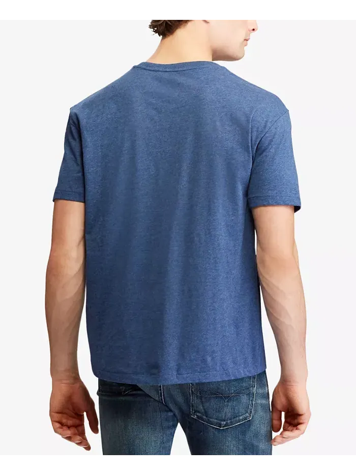 Мужская футболка с V-образным вырезом Classic-Fit Polo Ralph Lauren — изображение 2 из 6, синий