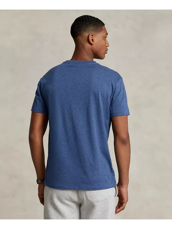 Мужская футболка с V-образным вырезом Classic-Fit Polo Ralph Lauren — изображение 3 из 6, синий