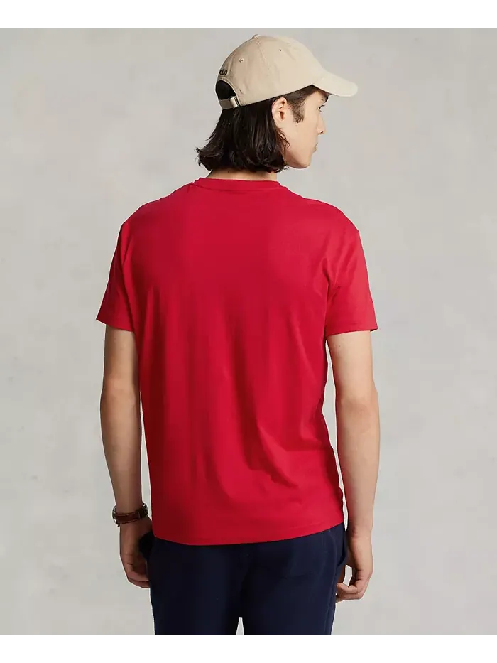 Мужская футболка с V-образным вырезом Classic-Fit Polo Ralph Lauren — изображение 3 из 7, красный