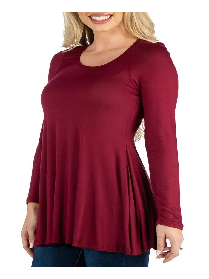 Женская расклешенная туника с длинными рукавами и расклешенным верхом-туникой 24seven Comfort — изображение 3 из 3