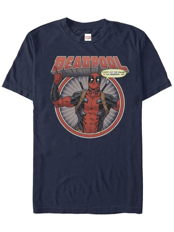 Мужская коллекция комиксов Marvel Deadpool Check Out The Chump - рубашка Fifth Sun — изображение 1 из 1, темно-синий