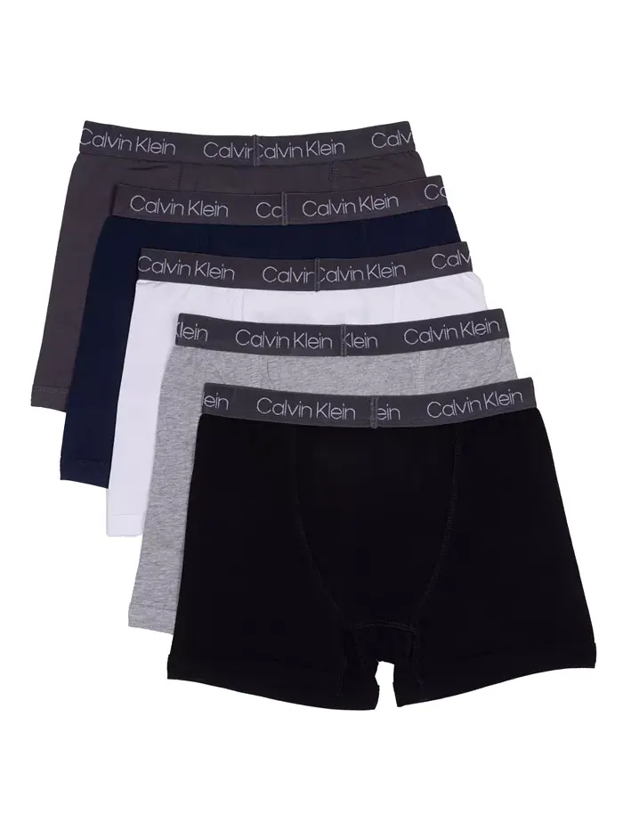 Боксеры Big Boys Stretch, 5 штук в упаковке Calvin Klein — изображение 2 из 2, черный