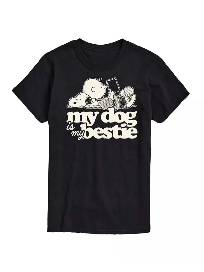 Мужская футболка с короткими рукавами Hybrid Apparel Peanuts Dog AIRWAVES — изображение 1 из 8, черный