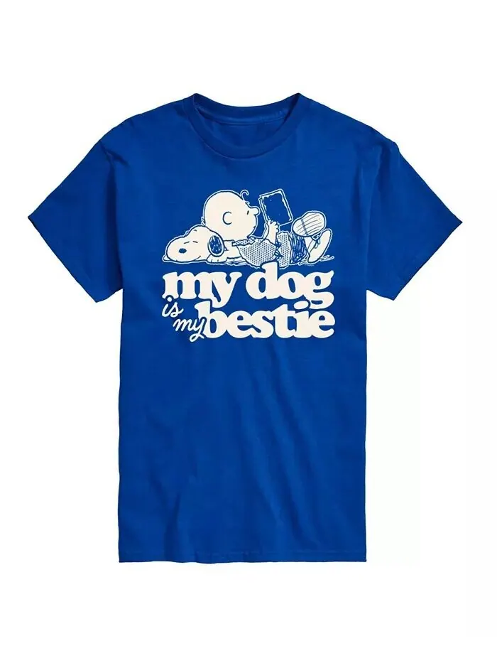 Мужская футболка с короткими рукавами Hybrid Apparel Peanuts Dog AIRWAVES — изображение 1 из 9, синий