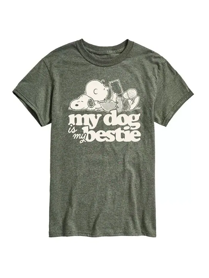 Мужская футболка с короткими рукавами Hybrid Apparel Peanuts Dog AIRWAVES — изображение 9 из 9, синий