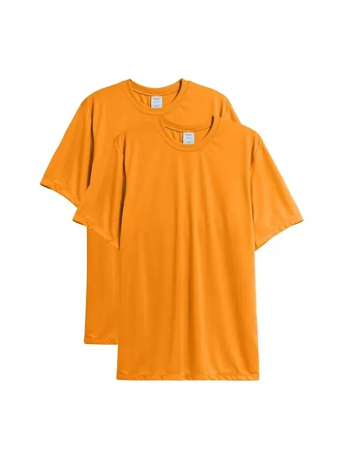 Мужская футболка Sport Cool DRI Performance, 2 шт Hanes — изображение 4 из 5, оранжевый