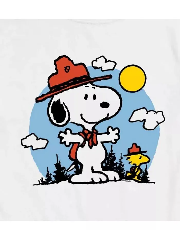 Мужская футболка с коротким рукавом Hybrid Apparel Peanuts Nature AIRWAVES — изображение 3 из 3, белый