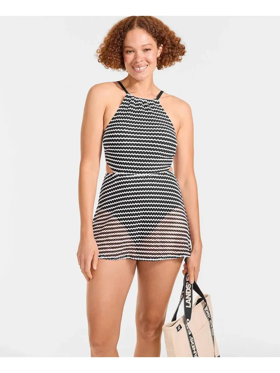 Женское платье для плавания из кружева Monokini Swim Dress Lands' End — изображение 2 из 4