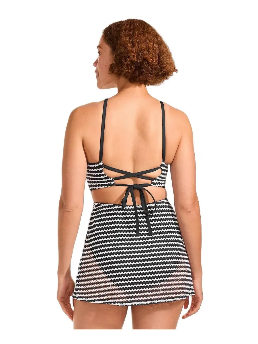Женское платье для плавания из кружева Monokini Swim Dress Lands' End — изображение 3 из 4