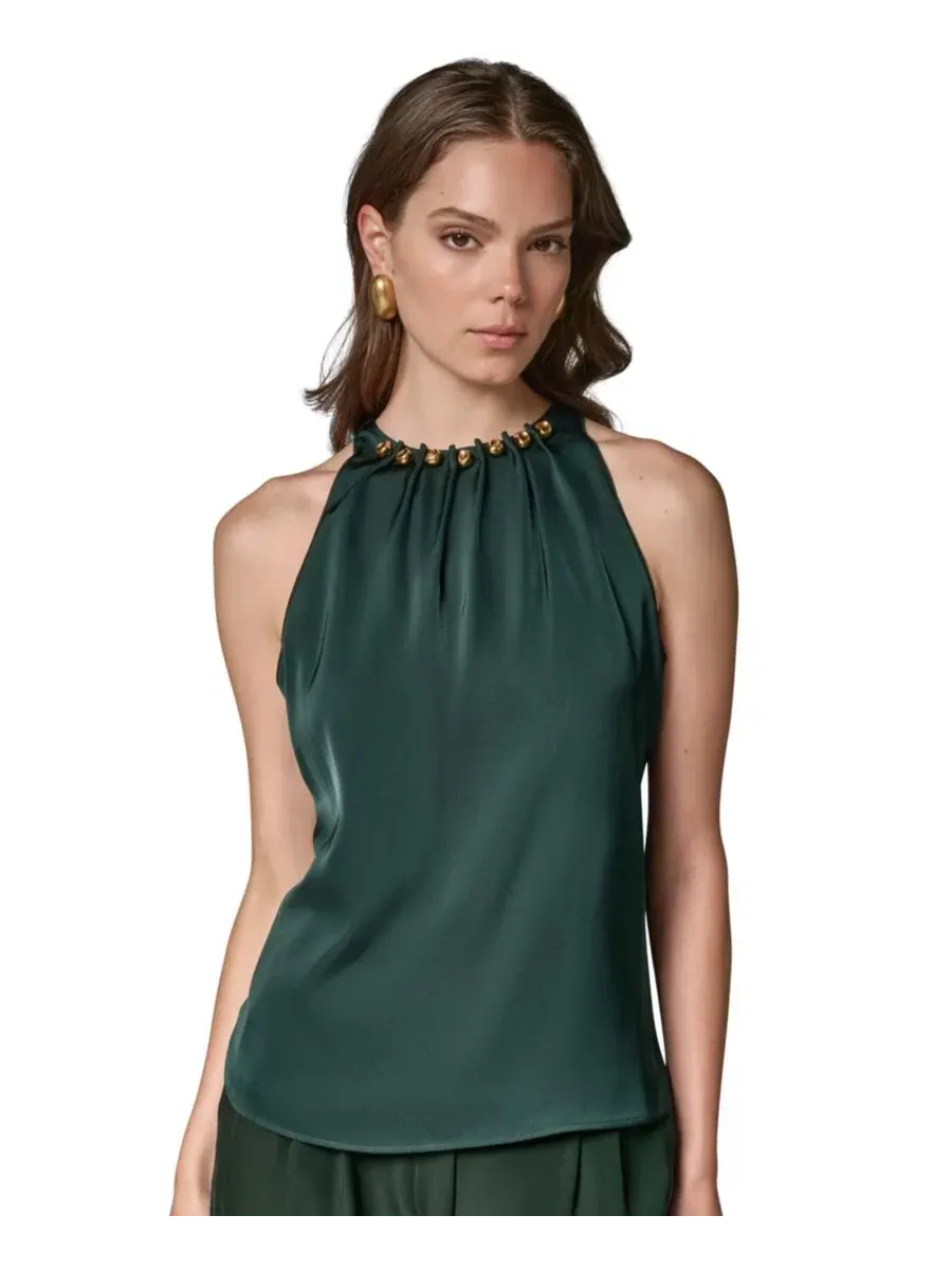 Топ без рукавов Donna Karan New York — изображение 1 из 8, черный