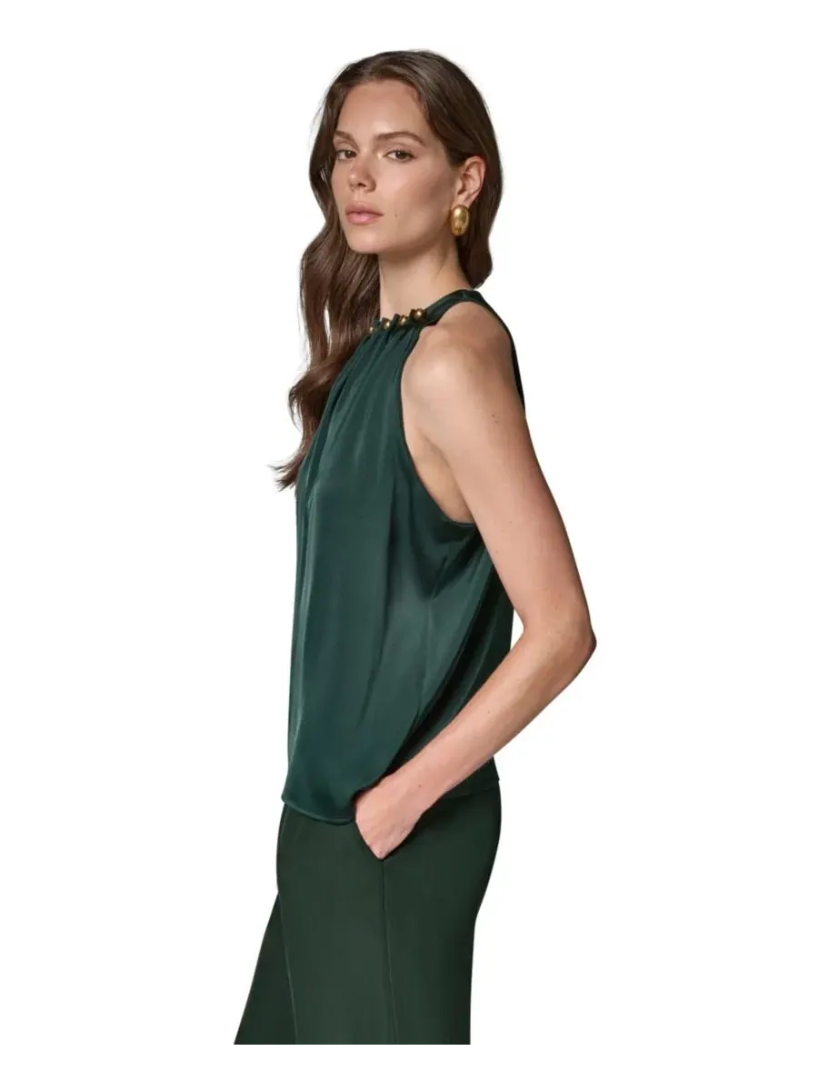 Топ без рукавов Donna Karan New York — изображение 3 из 8, черный