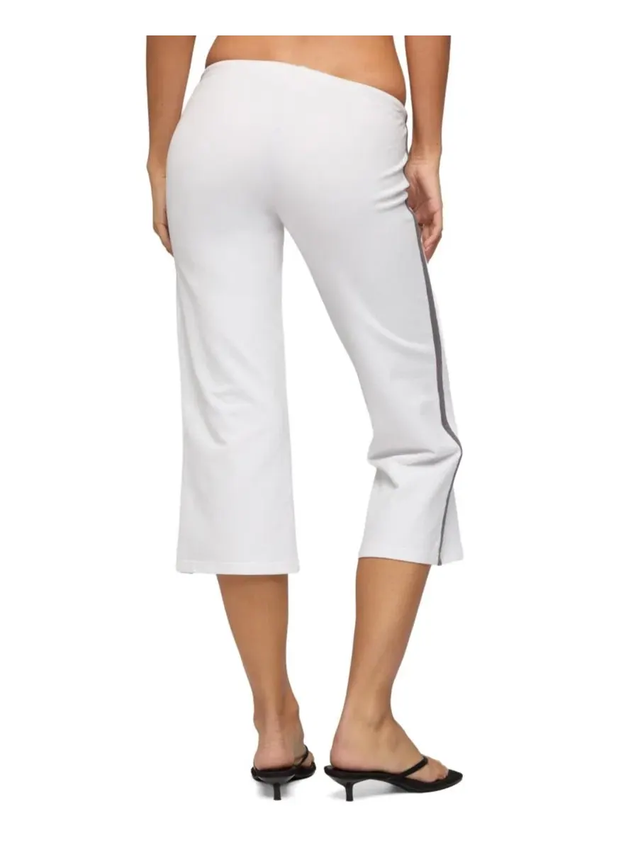 Капри из французского футера с контрастной отделкой Milene Edikted — изображение 2 из 5, белый