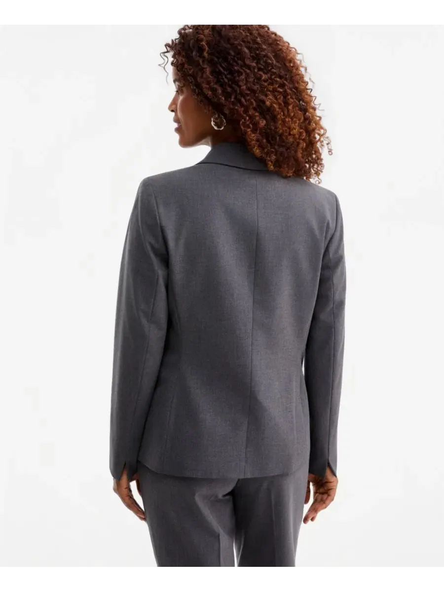 Женский костюм-тройка из коллекции Washable Suiting Kasper — изображение 4 из 4, темно-серый