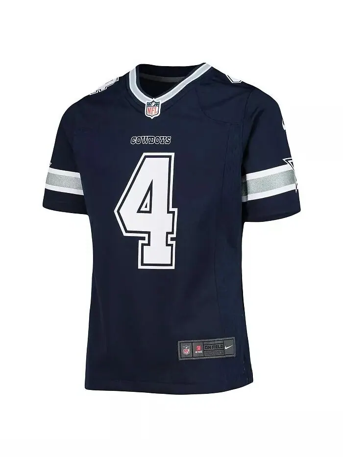 Джерси Big Girls Dak Prescott Navy Dallas Cowboys Team Game Nike — изображение 2 из 3, темно-синий