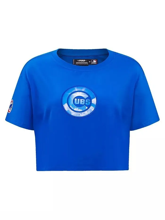 Женская футболка Royal Chicago Cubs Painted Sky с укороченным принтом Pro Standard — изображение 3 из 4