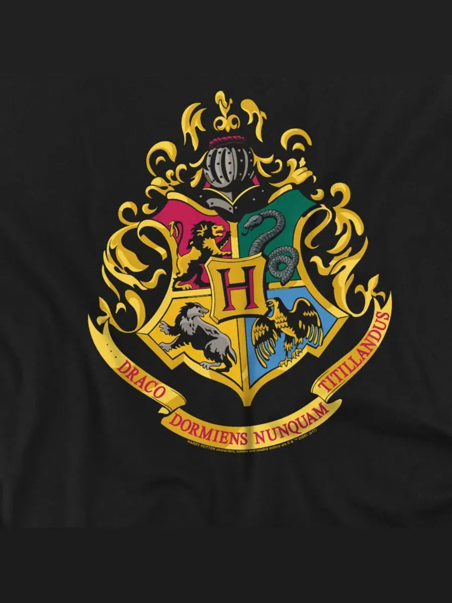 Футболка с принтом Hogwarts Crest Harry Potter — изображение 2 из 3, коричневый