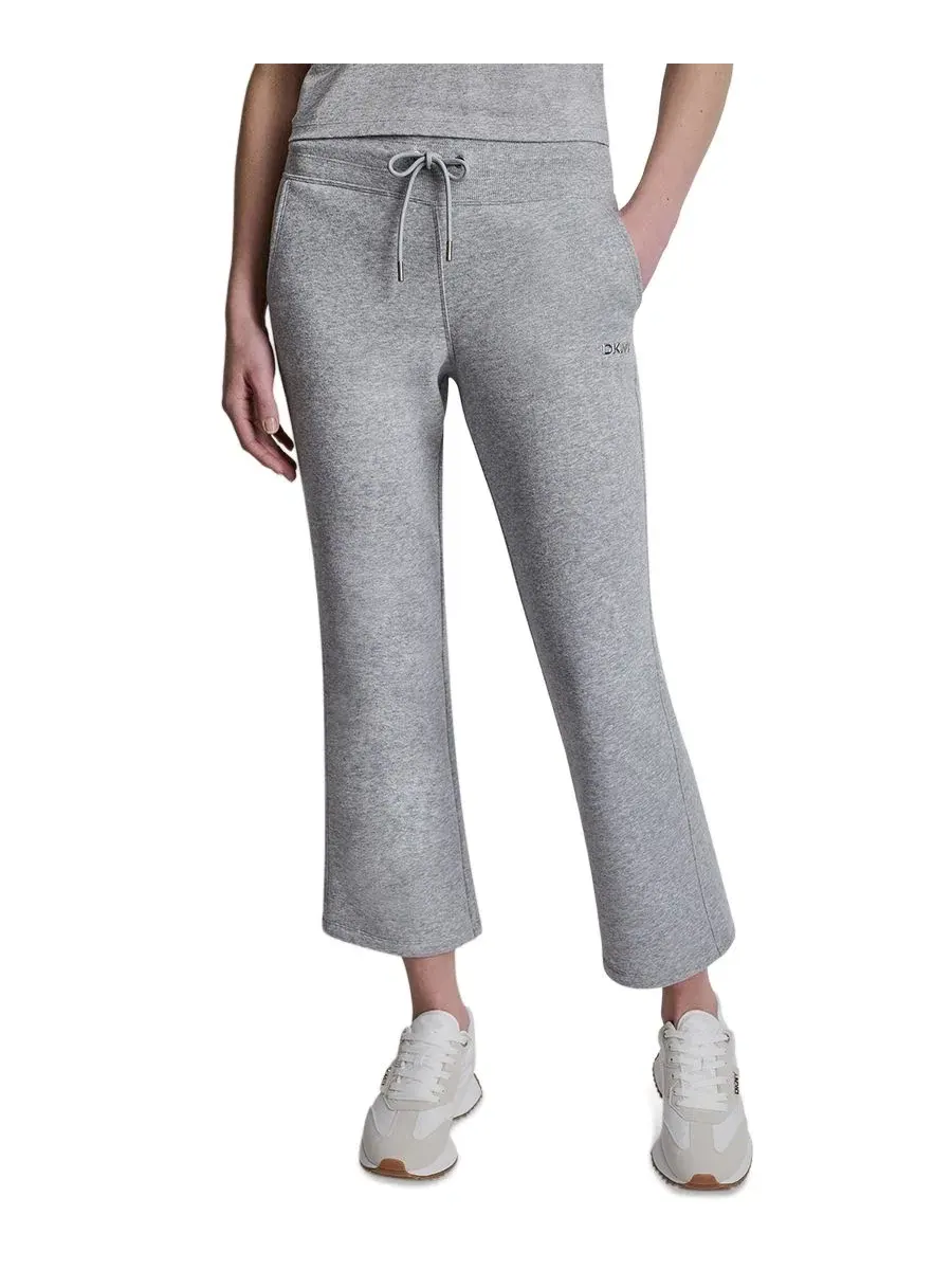 Женские брюки-клеш с блестящим принтом Bubble Mid-Rise Crop Flare DKNY Sport