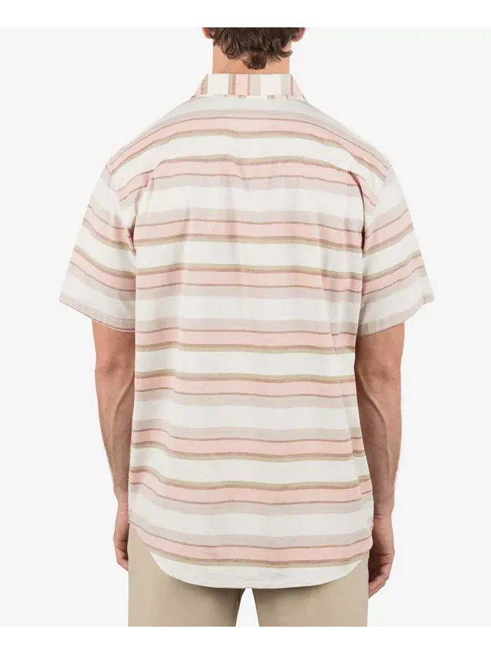 Мужская рубашка с коротким рукавом Lido Stripe Hurley — изображение 2 из 7, кость