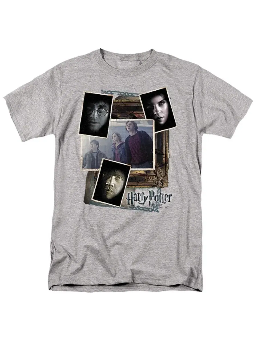 Футболка с принтом Trio Collage Harry Potter — изображение 1 из 3, приглушенный