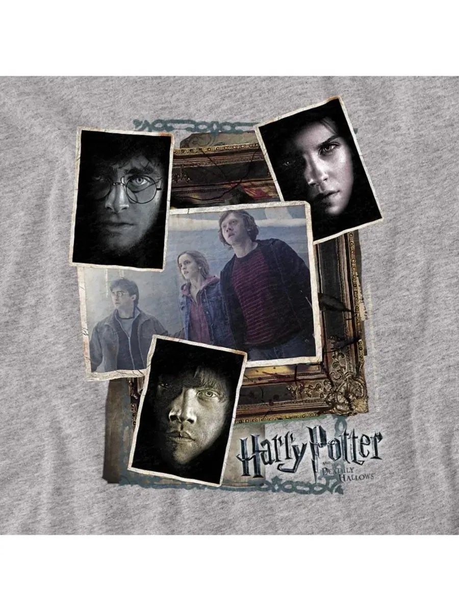 Футболка с принтом Trio Collage Harry Potter — изображение 3 из 3, приглушенный