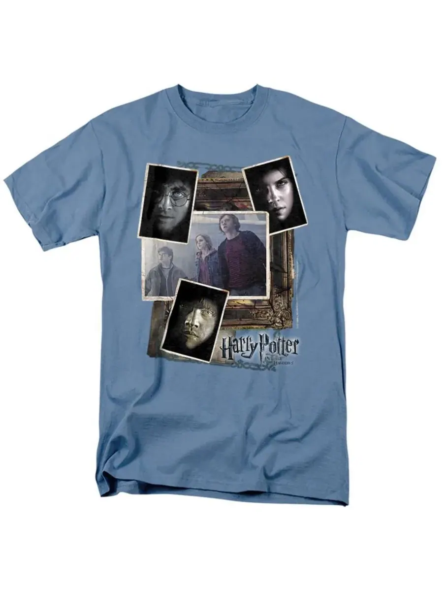 Футболка с принтом Trio Collage Harry Potter — изображение 1 из 3, синий