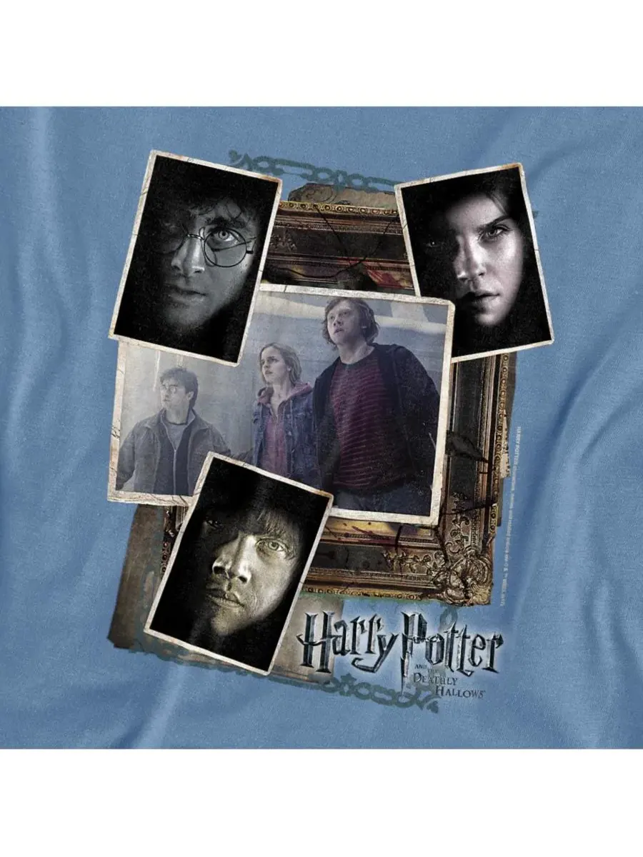 Футболка с принтом Trio Collage Harry Potter — изображение 3 из 3, синий