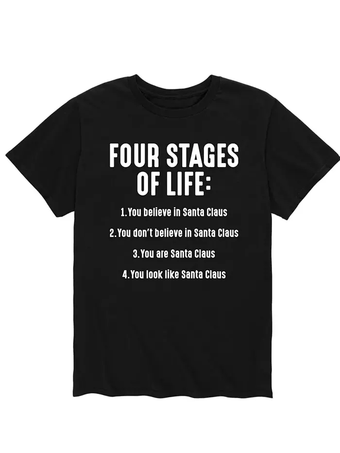 Мужская футболка с коротким рукавом "Christmas Four Stages of Life" AIRWAVES — изображение 1 из 3, черный
