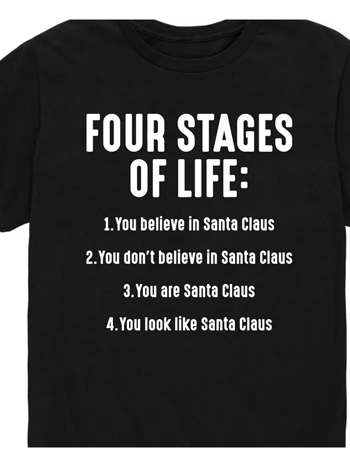 Мужская футболка с коротким рукавом "Christmas Four Stages of Life" AIRWAVES — изображение 2 из 3, черный