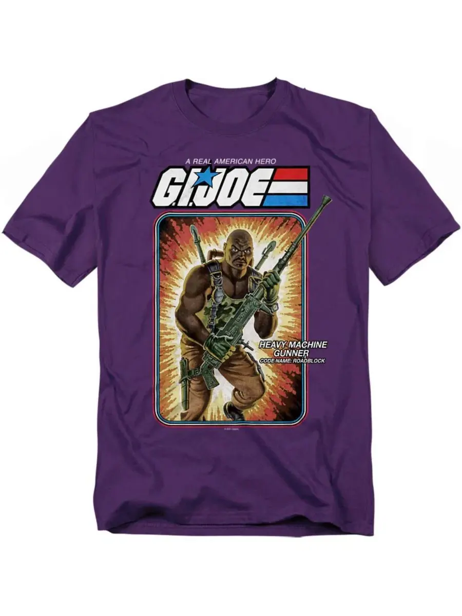 Футболка с принтом G.I. Joe Roadblock Logovision — изображение 1 из 3, фиолетовый