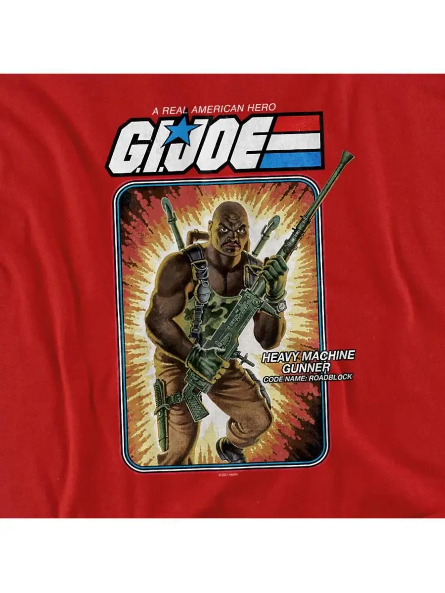 Футболка с принтом G.I. Joe Roadblock Card Logovision — изображение 3 из 3, красный