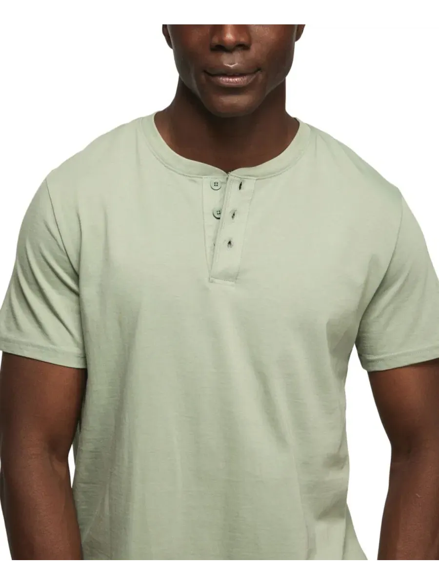Футболка-поло с коротким рукавом Supima Cotton Henley Lucky Brand — изображение 3 из 4, кувшинка