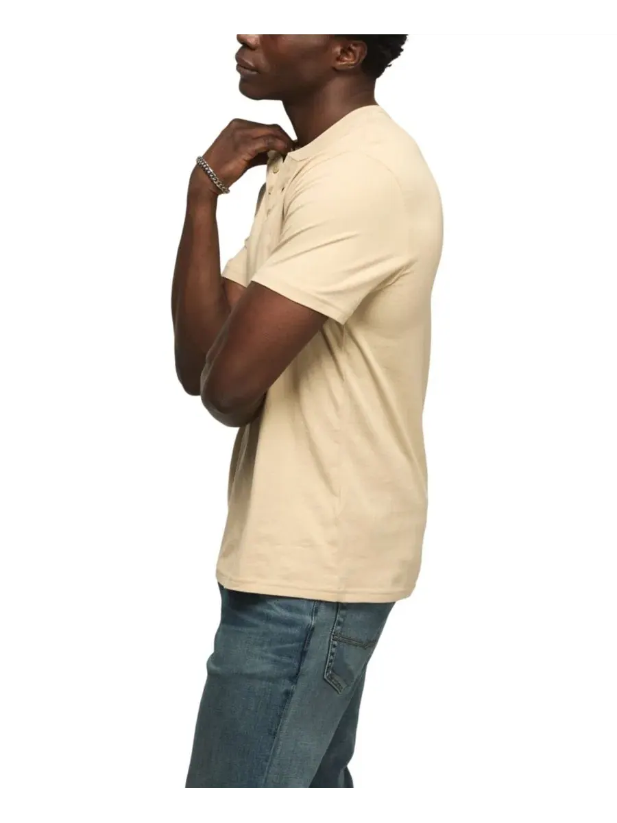 Мужская футболка-поло с коротким рукавом Supima Cotton Henley Lucky Brand, Plaza Taupe — изображение 2 из 4