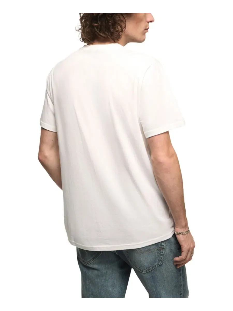 Мужская футболка-поло с коротким рукавом Supima Cotton Henley Lucky Brand — изображение 4 из 4, яркий белый