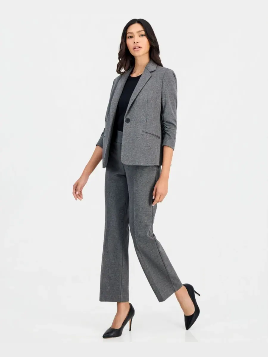 Комплект из жакета и брюк Anne Klein Essentials — изображение 3 из 4, черный/серый
