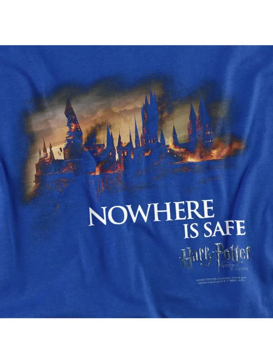 Футболка с длинным рукавом Burning Hogwarts Harry Potter — изображение 3 из 3, королевский